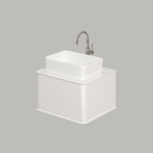 Тумба под раковину Creto Stella 60 см белый глянец, 16-CRE35/60/