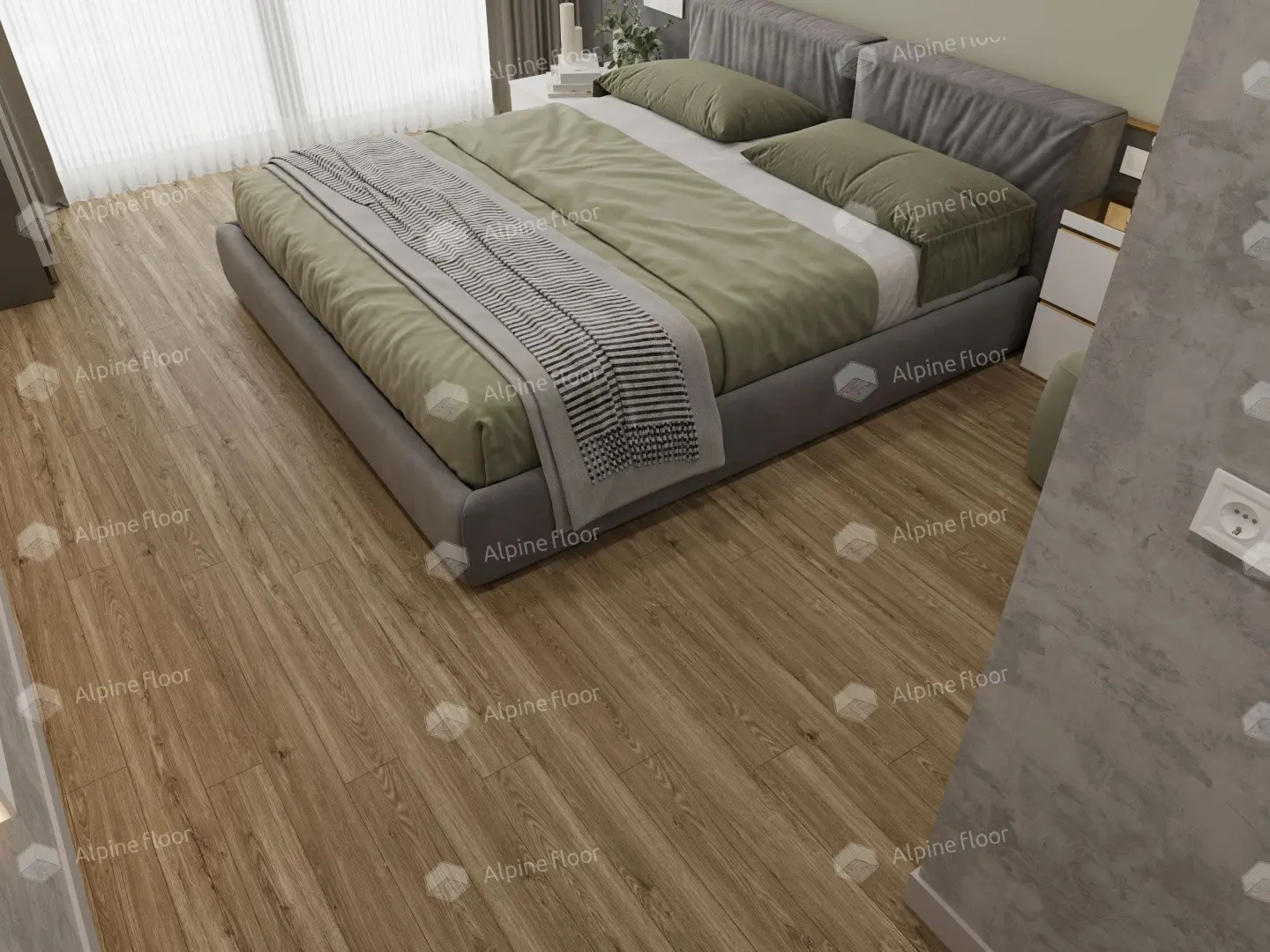 ПВХ-плитка Alpine Floor LVT Sequoia ЕСО 6-11 Секвойя Рустикальная 4V 43кл