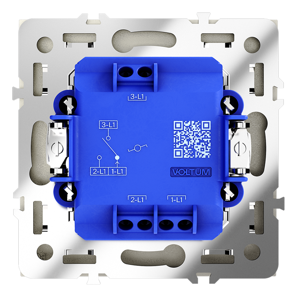 Проходной переключатель встраиваемый VOLTUM S70 одноклавишный 10А, (шелк)