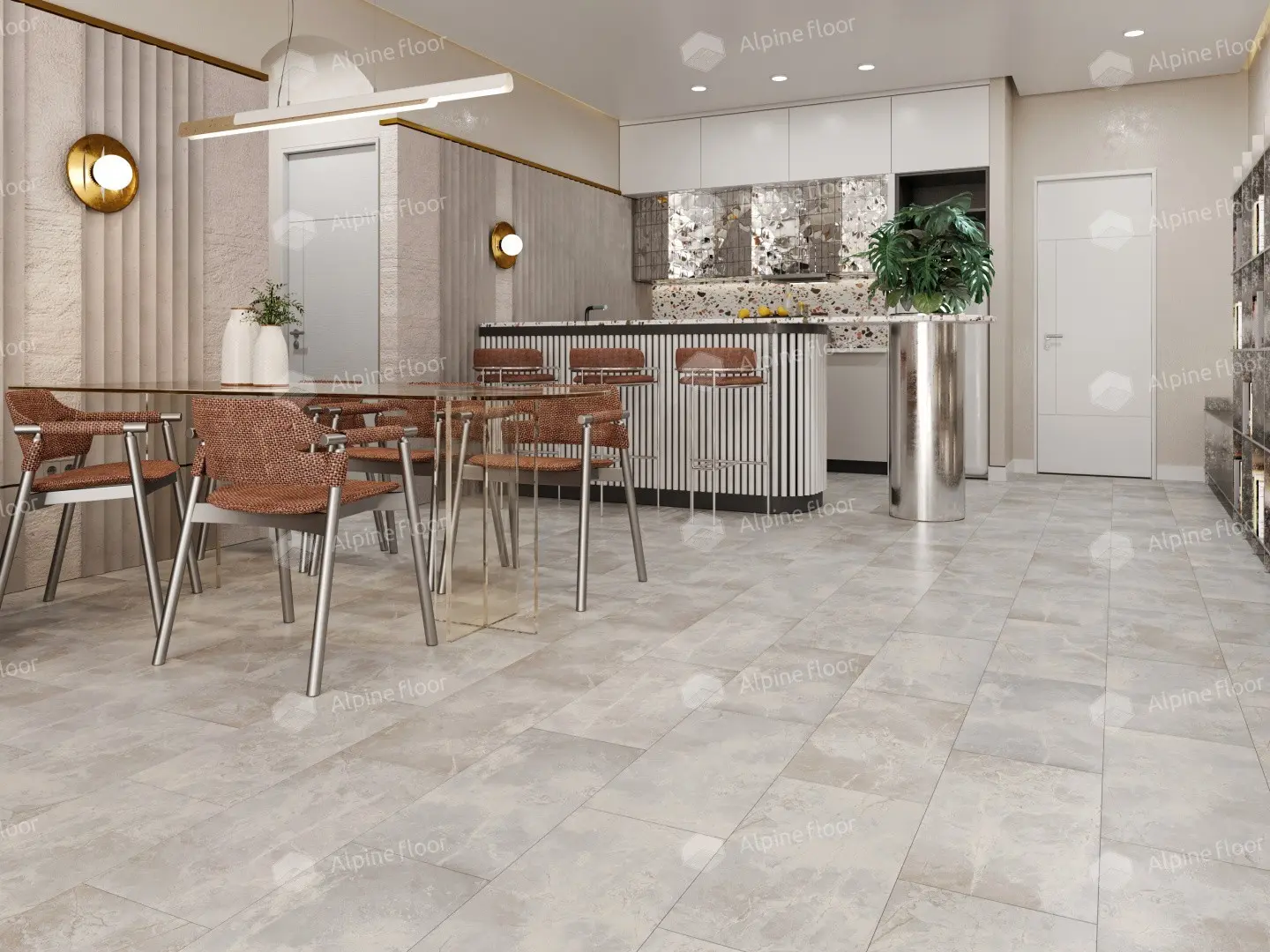 ПВХ-плитка Alpine Floor LVT Light Stone ЕСО 15-3 Ваймеа 4V 43кл