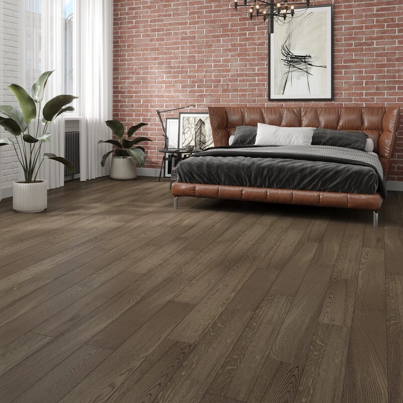 Инженерная доска EPPE 2-х слойная (шип-паз) Арт.: Eland Дуб Blackout EL 1508, Дуб Рустик, Лак