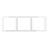 Рамка пластиковая VOLTUM S70 на 3 поста, (белый глянцевый)