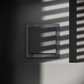Выключатель встраиваемый VOLTUM S70 одноклавишный 10А, (графит)