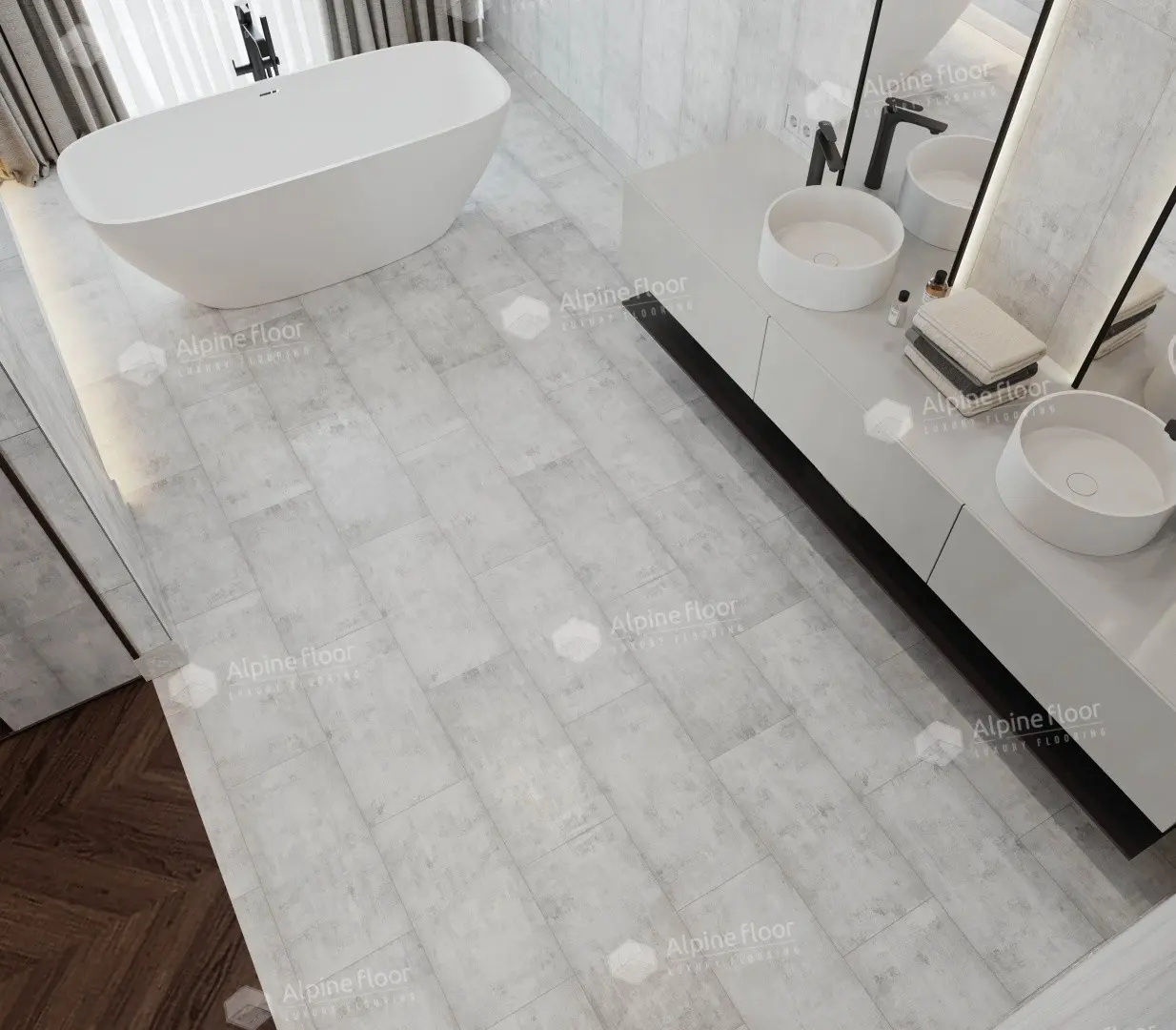 SPC Ламинат Alpine Floor SPC Stone Mineral Core ЕСО 4-18 Сумидеро 4V 43кл