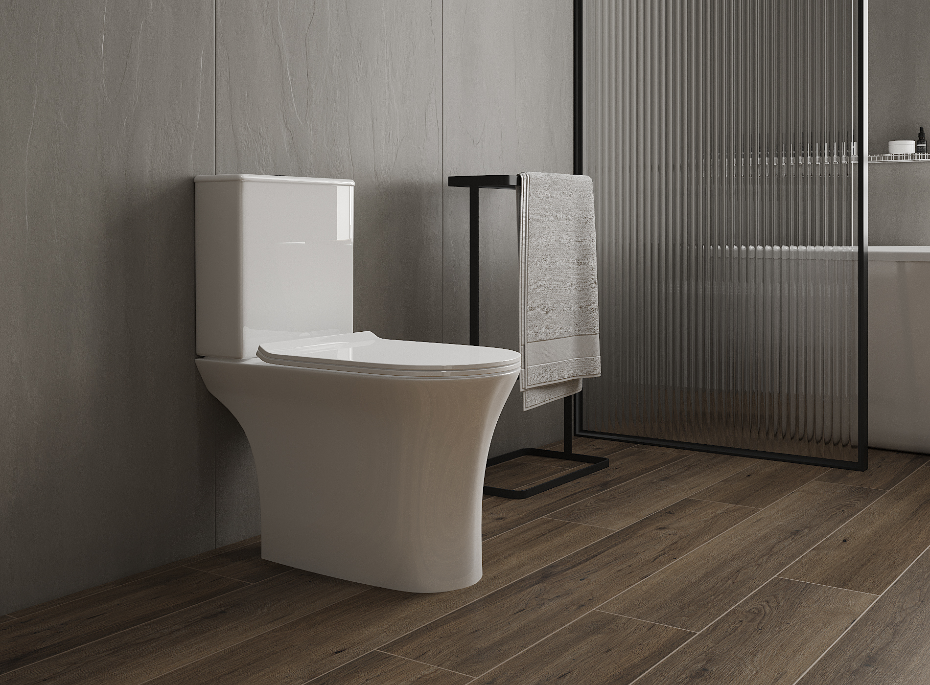 Унитаз-компакт безободковый Creto Cer C3 1003-002Cer-C3W с быстросъёмной крышкой-сиденьем микролифт Slim