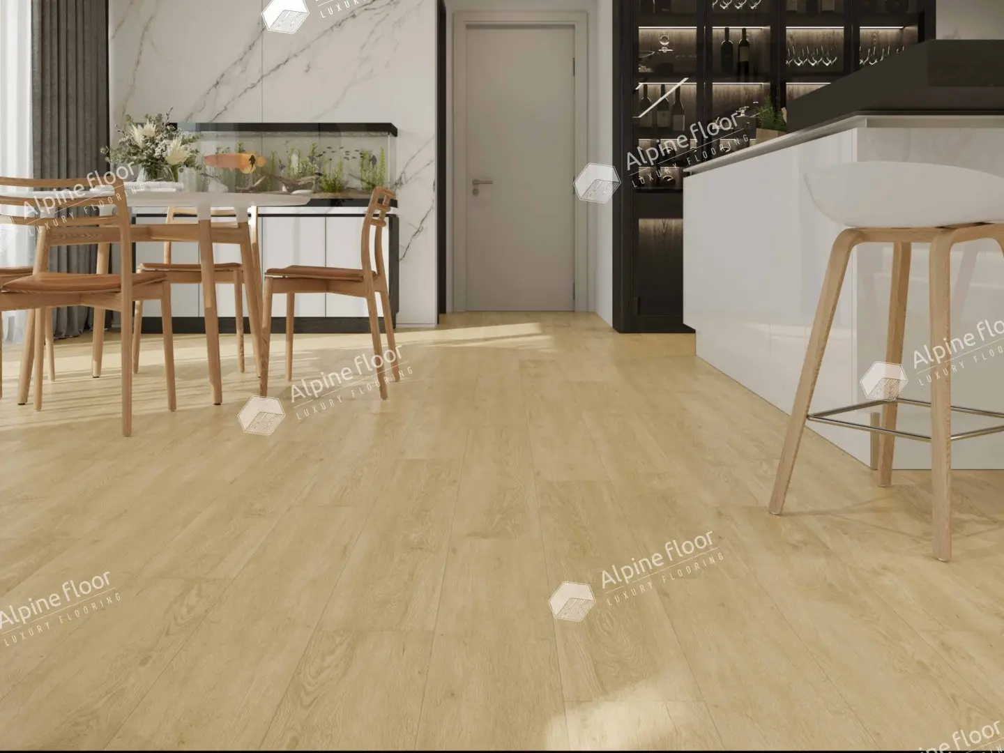 ПВХ-плитка Alpine Floor LVT Easy Line ЕСО 3-23 Дуб Кремовый 4V 43кл