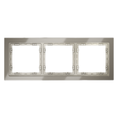 Рамка стеклянная VOLTUM S70 на 3 поста, (шелк, стекло)