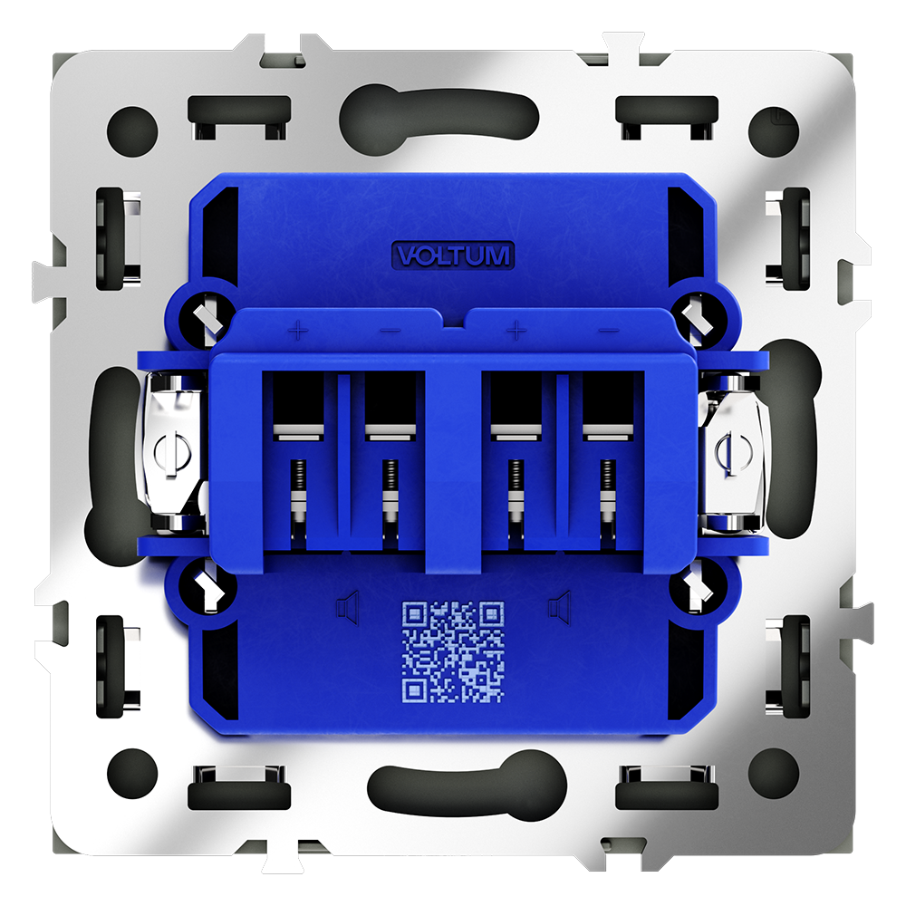 Розетка акустическая встраиваемая VOLTUM S70 4-местная, (титан)