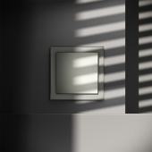 Выключатель встраиваемый VOLTUM S70 одноклавишный 10А, (сталь)