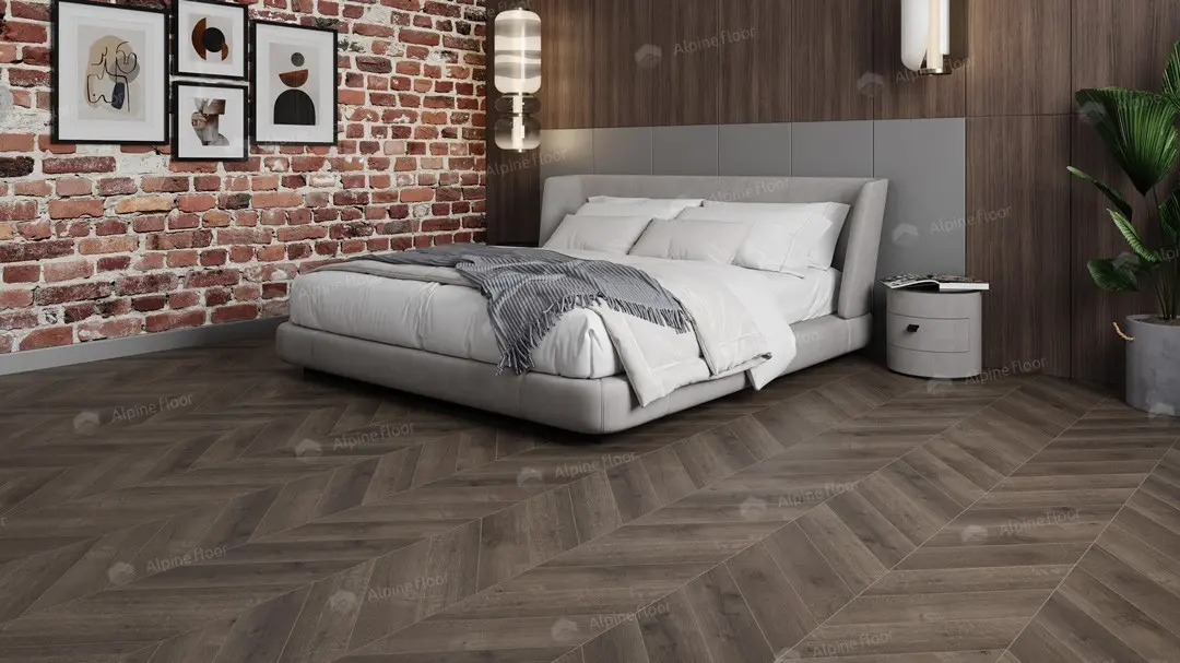 ПВХ-плитка Alpine Floor Chevron Alpine LVT ECO 20-9 Дуб Антарес