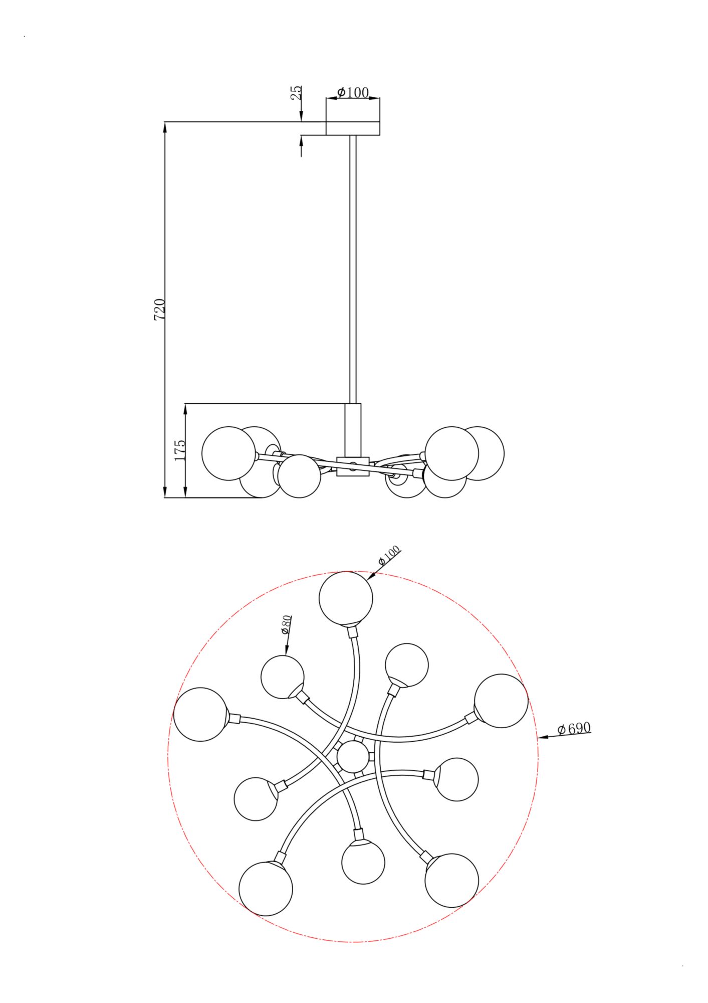 Люстра Freya FR5116PL-10BS