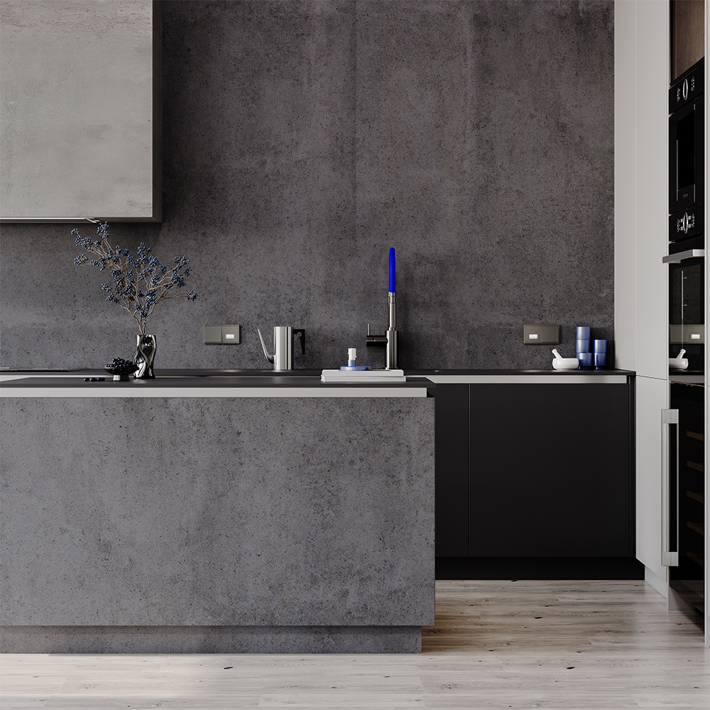 Выключатель встраиваемый VOLTUM S70 одноклавишный 10А, (титан)