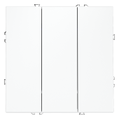 Выключатель встраиваемый VOLTUM S70 трехклавишный 10А, (белый матовый)