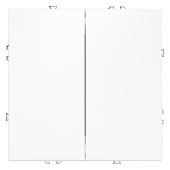 Выключатель встраиваемый VOLTUM S70 двухклавишный 10А, (белый матовый)