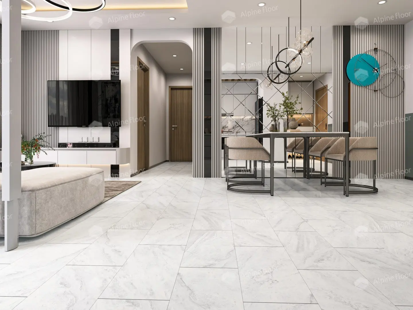 ПВХ-плитка Alpine Floor LVT Light Stone ЕСО 15-4 Вердон 4V 43кл