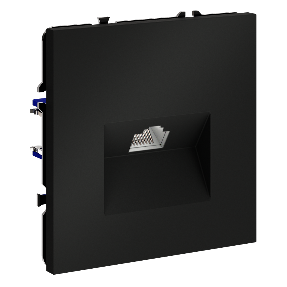 Розетка компьютерная встраиваемая VOLTUM S70 RJ45 кат.6, (черный матовый)