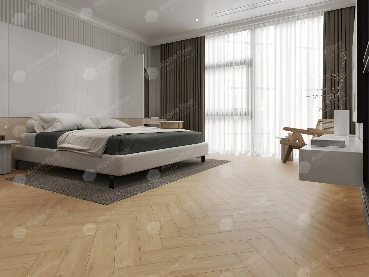 SPC Ламинат Alpine Floor SPC Light Parquet ЕСО 13-26AB Дуб Лесат 4V 43кл