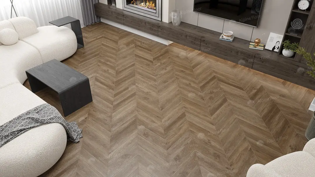 ПВХ-плитка Alpine Floor Chevron Alpine LVT ECO 20-5 Макадамия