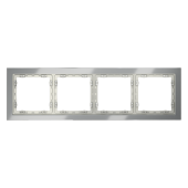 Рамка стеклянная VOLTUM S70 на 4 поста, (сталь, стекло)