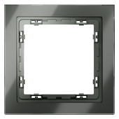 Рамка стеклянная VOLTUM S70 на 1 пост, (титан, стекло)