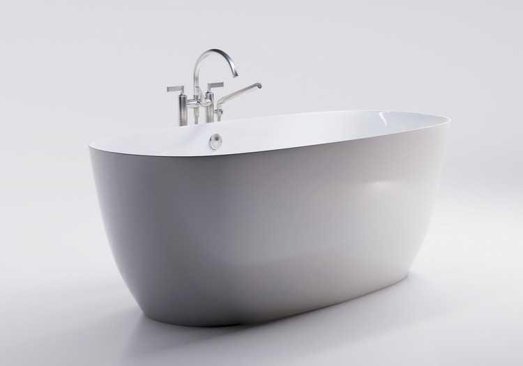 Ванна из литьевого мрамора 170х75 см Creto Arino CRARVN0011 глянцевая белая