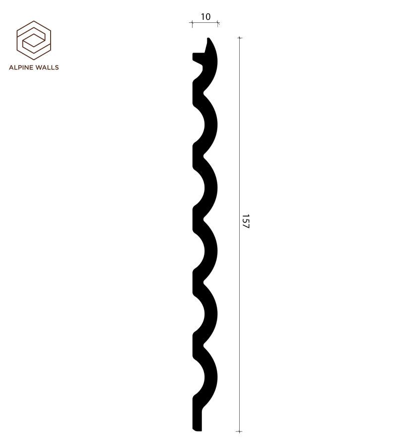 Стеновые Панели Alpine Walls LineArt ECO0974B Коричневый