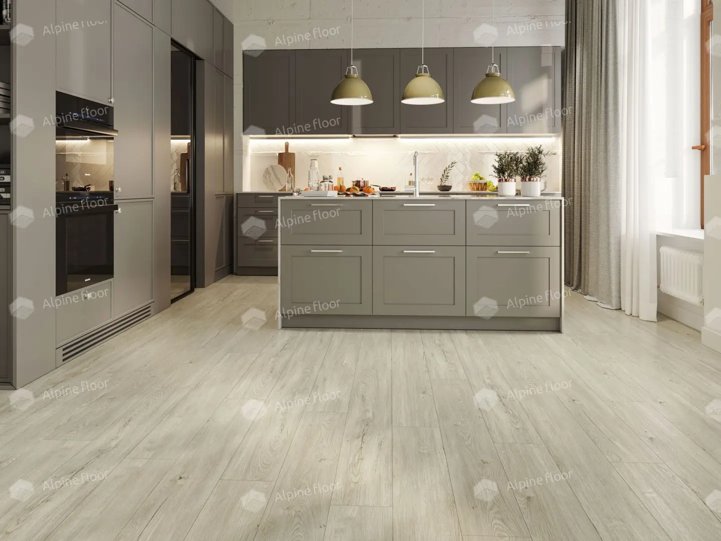 ПВХ-плитка Alpine Floor LVT Sequoia ЕСО 6-8 Секвойя Снежная 4V 43кл