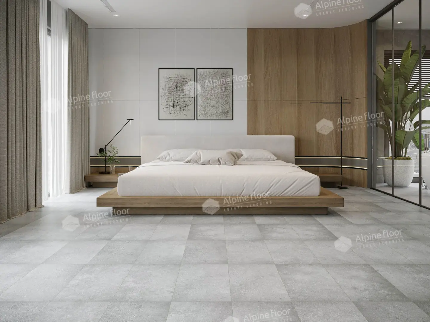 SPC Ламинат Alpine Floor SPC Stone Mineral Core ЕСО 4-21 Ройал 4V 43кл