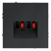 Розетка акустическая встраиваемая VOLTUM S70 4-местная, (графит)