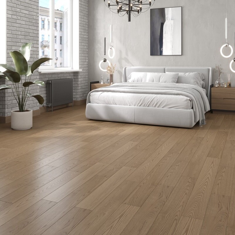 Инженерная доска EPPE 2-х слойная (шип-паз) Арт.: Eland Дуб Lunar EL 1505, Дуб Натур, Лак