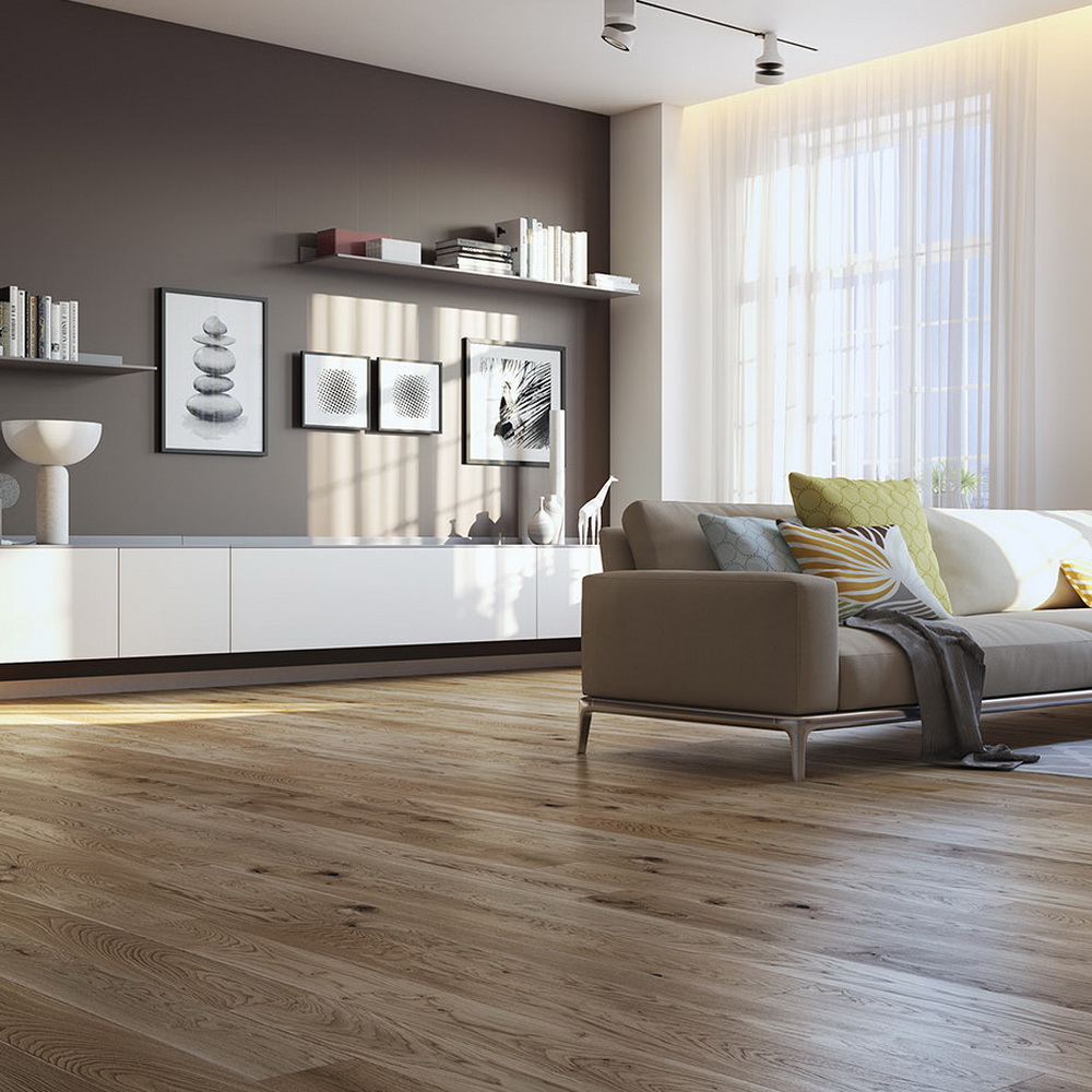 Паркетная доска Polarwood Дуб Коттедж Премиум матовый однополосный Oak Premium Cottage Matt 1S