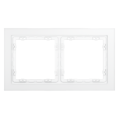Рамка стеклянная VOLTUM S70 на 2 поста, (белый,матовый,стекло)