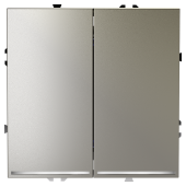 Выключатель встраиваемый VOLTUM S70 двухклавишный с подсветкой 10А, (шелк)