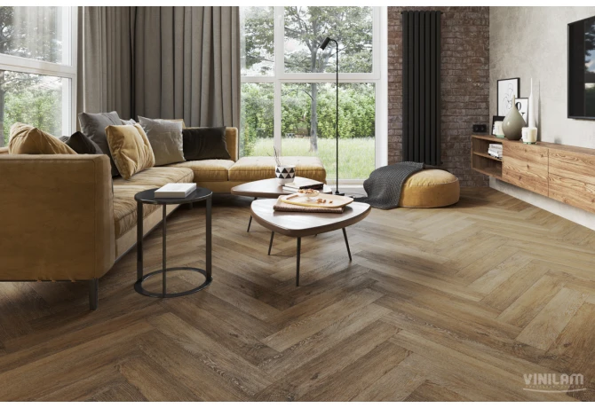 ПВХ плитка VINILAM Parquet Herringbone Glue GD11377 Паркет Тусон Glue