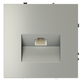 Розетка компьютерная встраиваемая VOLTUM S70 RJ45 кат.6, (сталь)