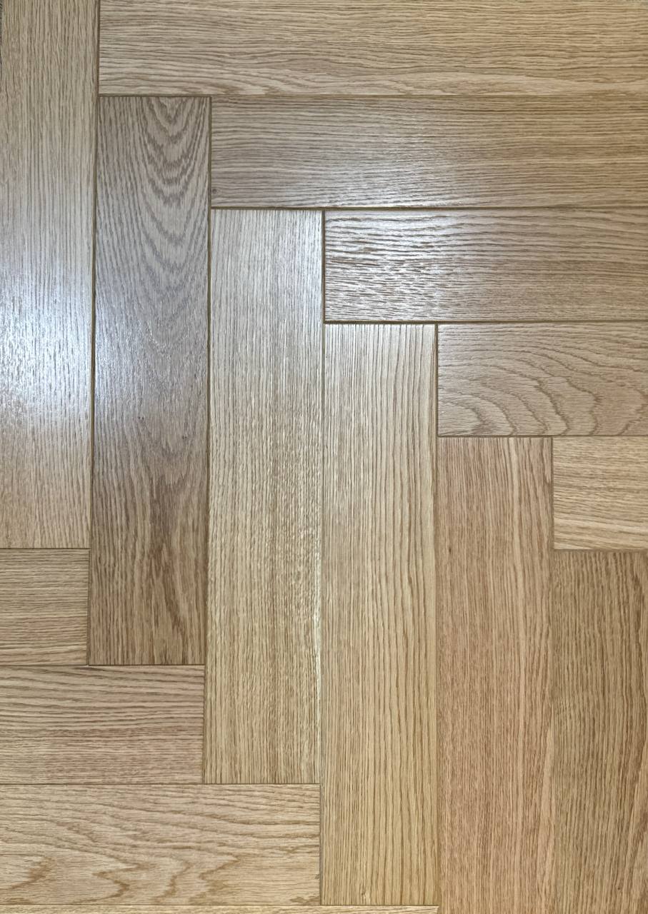 Паркет елка CROWNWOOD Английская елка 90° 2-х слойная (шип-паз) Гармония 100907 (Порода: Дуб Селект) 600 x 100 x 13.5 / 0.96м2