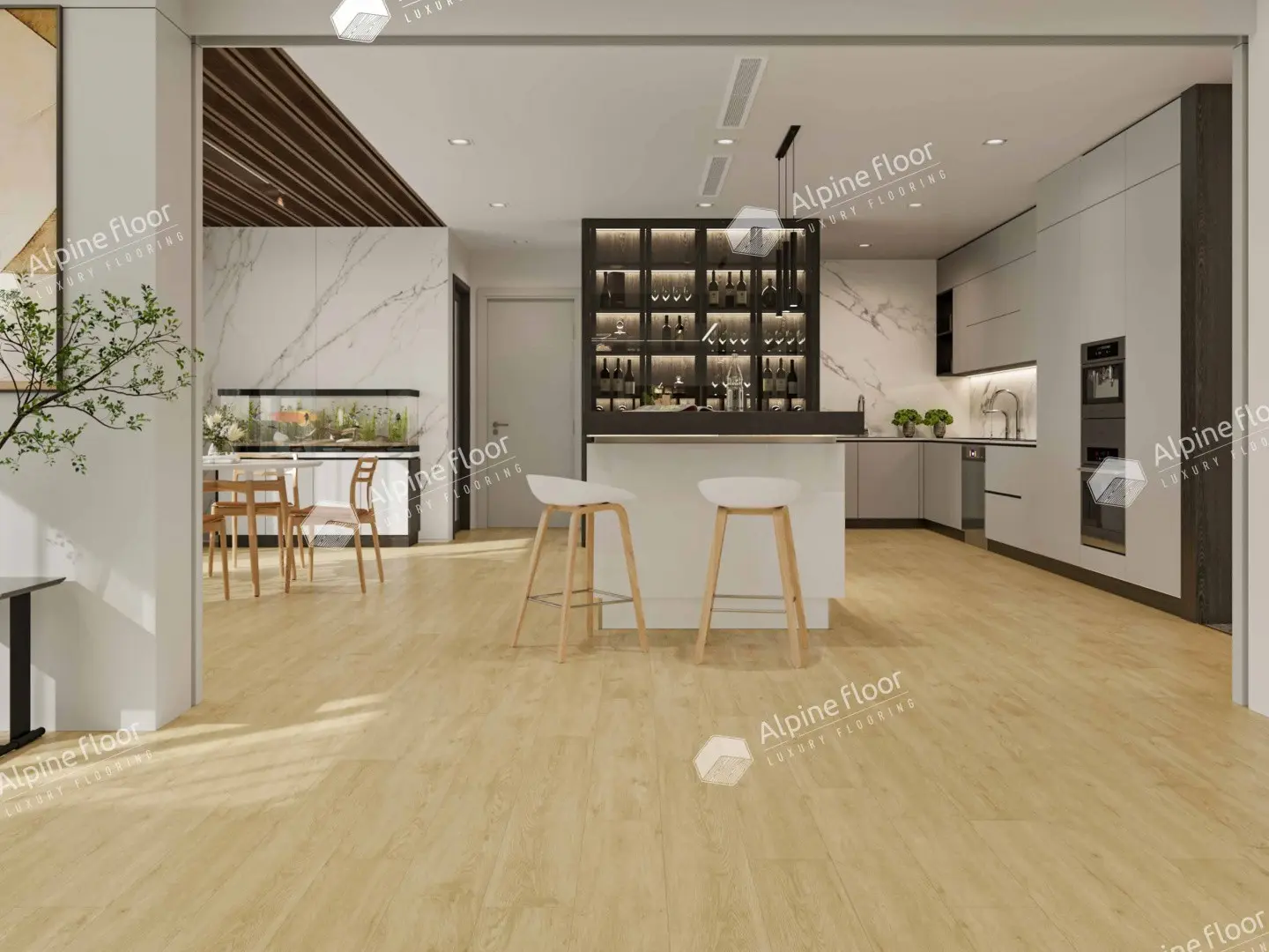 ПВХ-плитка Alpine Floor LVT Easy Line ЕСО 3-23 Дуб Кремовый 4V 43кл