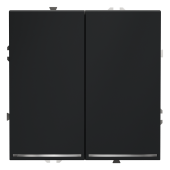 Проходной переключатель встраиваемый VOLTUM S70 двухклавишный с подсветкой 10А, (графит)