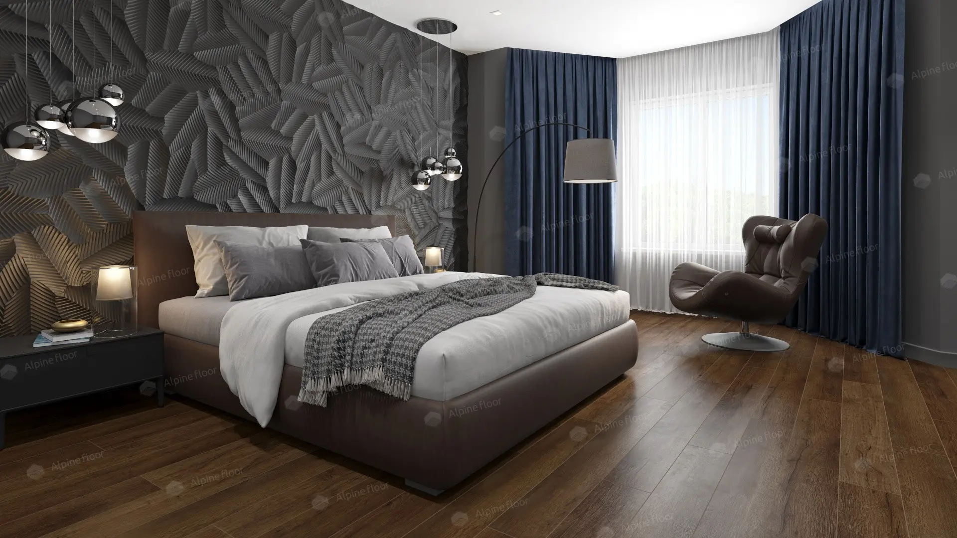 SPC Ламинат Alpine Floor ABA Premium XL ЕСО 7-18 Дуб Шоколадный 4V 43кл