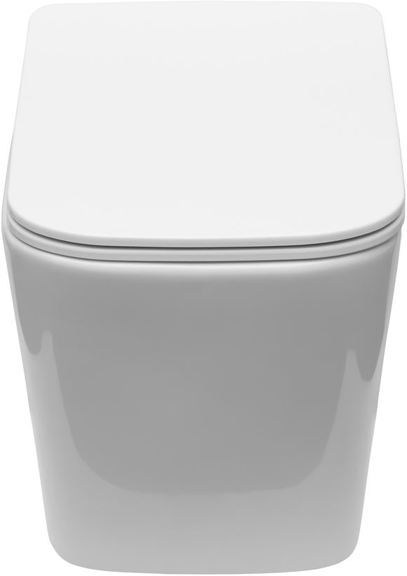 Унитаз подвесной безободковый Creto Logan L4 1004-001-L2W с крышкой-сиденьем микролифт, белый