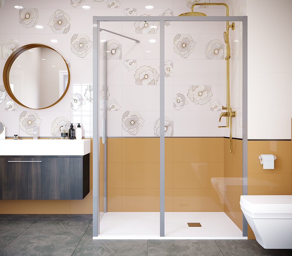 Душевая дверь Creto Nota 122-WTW-140-C-CH-6 стекло прозрачное EASY CLEAN профиль хром, 140х200см