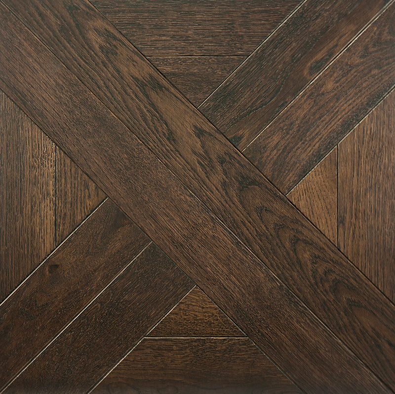 Модульный паркет CROWNWOOD Экспрессия Гордон 2-х слойный шип-паз/УФ-масло/фаска Темный (Порода: Дуб)