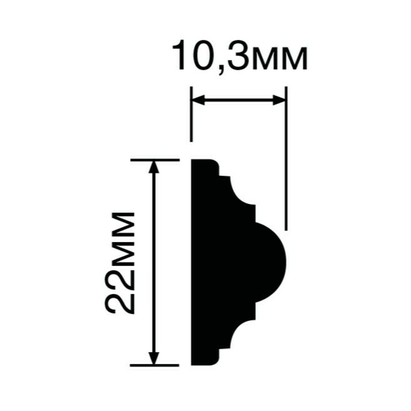 Молдинг HIWOOD D22V1/ 22 х 10.3 х 2000