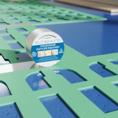 Подложка XPS Солид листовая с вырубкой для полов с подогревом зеленая - 3.0 мм