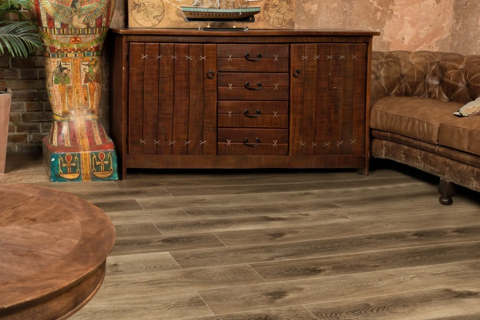 SPC Ламинат Alpine Floor ABA Premium XL ЕСО 7-9 Дуб Коричневый 4V 43кл