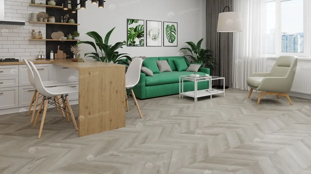 ПВХ-плитка Alpine Floor Chevron Alpine LVT ECO 20-1 Дуб Фантазия