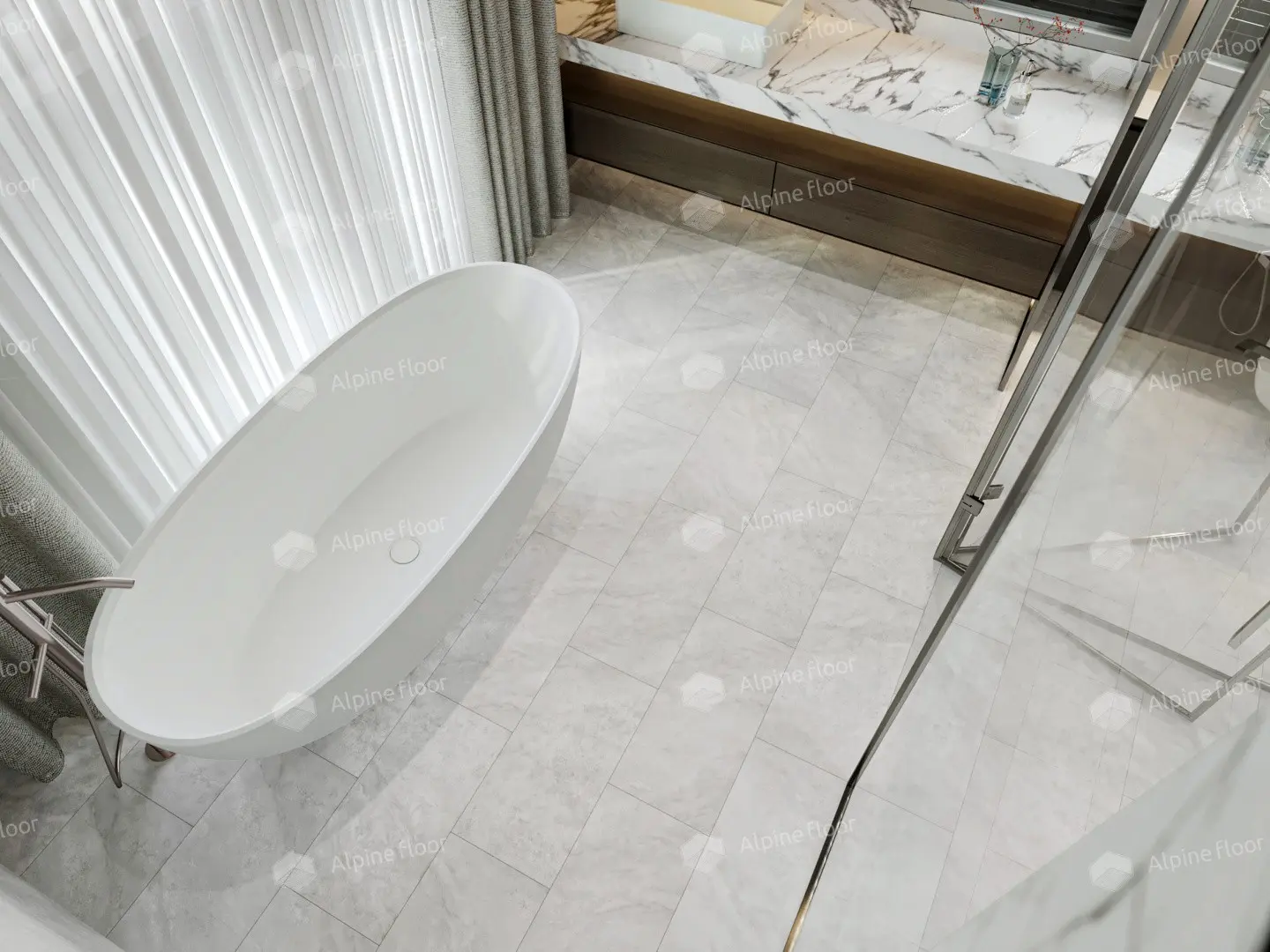 ПВХ-плитка Alpine Floor LVT Light Stone ЕСО 15-5 Чили 4V 43кл