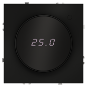 Терморегулятор электронный VOLTUM S70 с индикацией и датчиком, для теплого пола, (черный матовый)