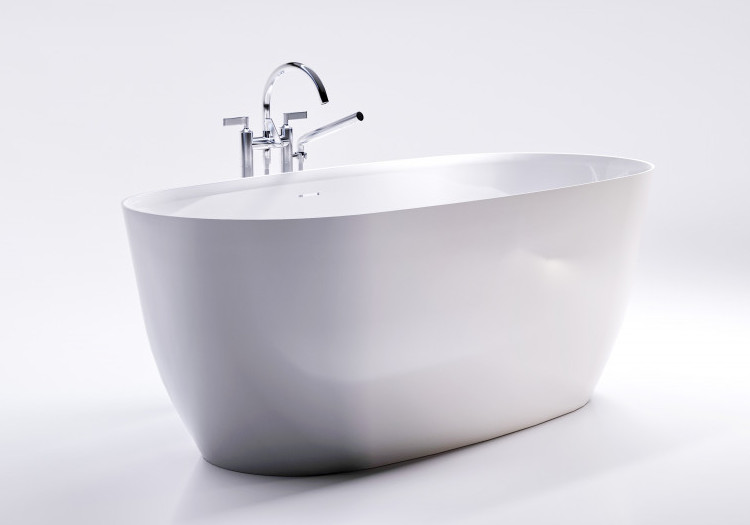 Ванна из литьевого мрамора 180х80 см Creto Arino CRARVN0048 глянцевая белая