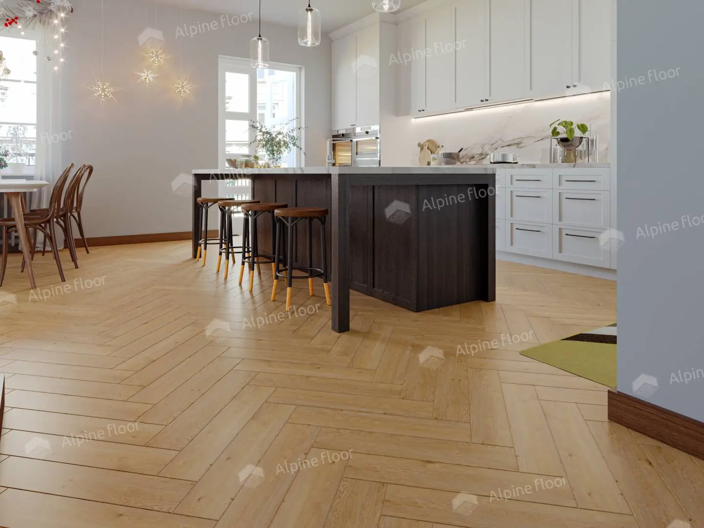 SPC Ламинат Alpine Floor SPC Light Parquet ЕСО 13-27AB Дуб Хатиса 4V 43кл